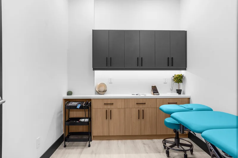 Private treatment room used for vertigo and dizziness assessment in Ancaster