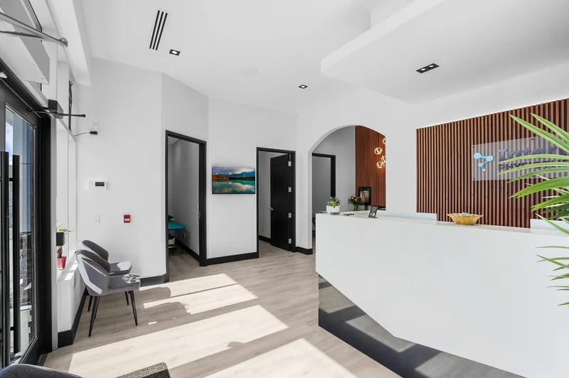 Reception area at Interlink Physiotherapy, 1280 Mohawk Rd, Ancaster
